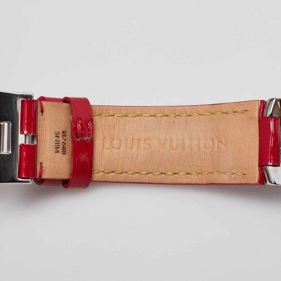 Louis Vuitton 28mm Cerise Monogram Vernis And Diamond Saint Valentin Quartz W... - Picture 4 of 9